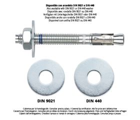 MTP-X [CP] Anclaje macho para cargas altas en hormigón fisurado y no fisurado. Homologado ETE Opt.1. Eje zincado. Clip ATLANTIS C3-L